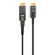 4. Kabel światłowodowy MANHATTAN Active High Speed HDMI z odłączanym złączem 4K@60Hz UHD, HDMI męski na Micro HDMI męski (typ D) i odłączany męski HDMI (typ A), 50m, HEC, ARC, styki pozłacane (355537)