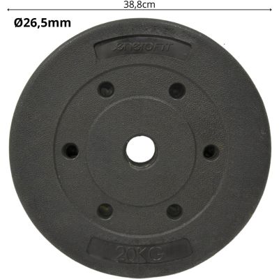 4. OBCIĄŻENIE BETONOWE 20 KG ENERO FIT fi26,5