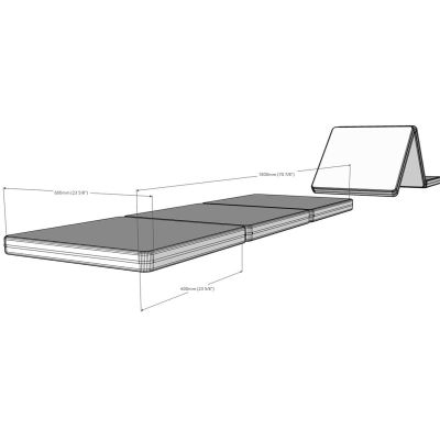 21. MATERAC GIMNASTYCZNY SKŁADANY BRĄZOWY 180CM BENCHK
