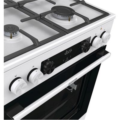 6. Kuchnia gazowo-elektryczna GORENJE GKS6C71WF 60 cm | AirFry | ExtraSteam | FrozenBake | biały