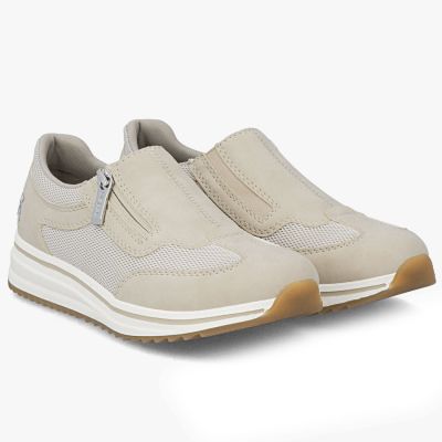 2. Półbuty damskie na podwyższeniu beżowe Rieker L5854-62