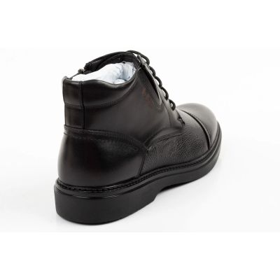 4. Lee Cooper buty męskie eleganckie skórzane czarne trzewiki ocieplane