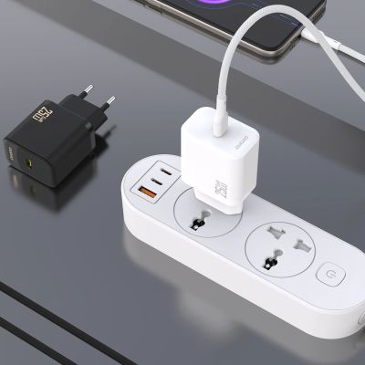 6. Ładowarka sieciowa Dudao A27CEU PD 25W GaN SB-C z kablem USB-C - czarna