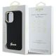 8. Etui Guess Silicone Script Metal Logo & Frame na iPhone 16 - czarne