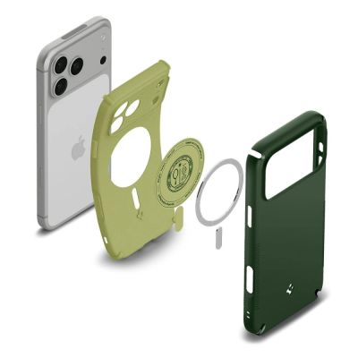 6. Etui Spigen Nano Pop MagSafe na iPhone 18 Pro / 17 Pro - zielone