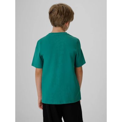 2. T-shirt regular z nadrukiem chłopięcy 4F 4FJKAW26TTSHM4456-46S