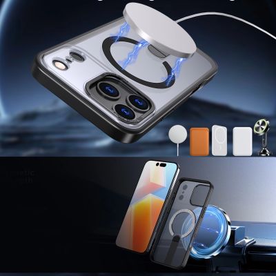 4. Etui Hybrid Armor X na iPhone 17 Pro z podstawką kompatybilne z MagSafe - czarne
