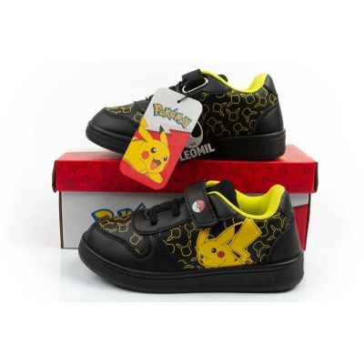 10. Leomil buty sportowe dziecięce sneakersy Pokemon lekkie na rzep czarne
