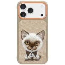 Etui Nimmy Big Eyed Pet 2.0 Cat do iPhone 17 Pro Max - beżowe