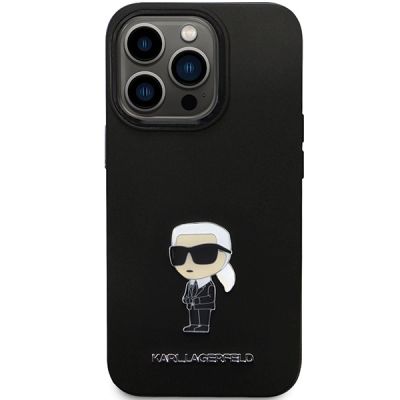 3. Etui Karl Lagerfeld Silicone Ikonik Metal Pin na iPhone 13 Pro / iPhone 13 - czarne