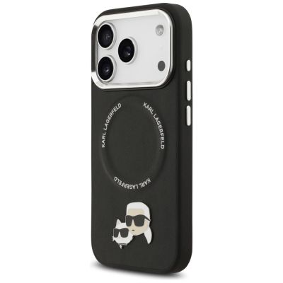 2. Etui Karl Lagerfeld Karl & Choupette Pins MagSafe do iPhone 17 Pro - czarne