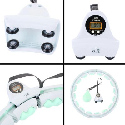 13. Hula hop HMS HHW06 z wypustkami, obciążnikiem i licznikiem zielony