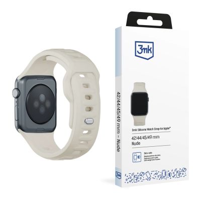 2. Pasek 3mk Silicone Watch Strap na Apple Watch 42/44/45/49mm - beżowy