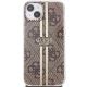 3. Etui Guess IML 4G Gold Stripe na iPhone 15 Plus / 14 Plus - brązowe