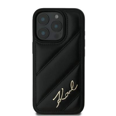 3. Etui Karl Lagerfeld Quilted Signature na iPhone 16 Pro - czarne