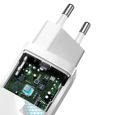 8. Baseus GaN2 Lite szybka ładowarka sieciowa 65W USB / USB Typ C Quick Charge 3.0 Power Delivery (azotek galu) biały (CCGAN2L-B02)