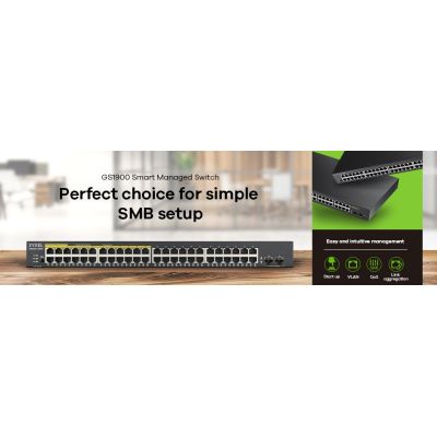 5. Switch Zyxel GS1900-48 50p Managed Gigabit