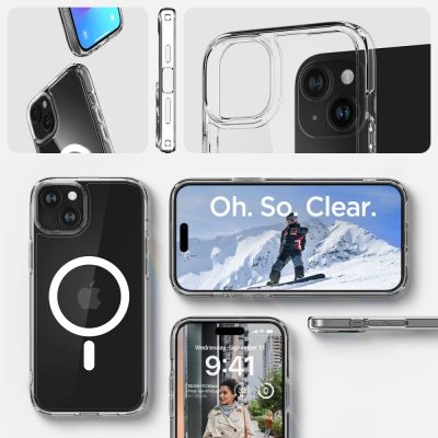 14. Etui Spigen Ultra Hybrid Mag z MagSafe na iPhone 15 - białe