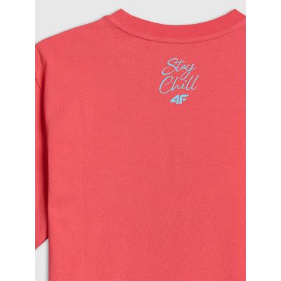 7. T-shirt regular z nadrukiem męski 4F 4FRSS26TTSHM4305-63S