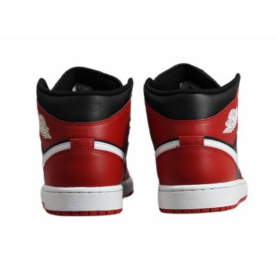 8. Buty męskie do koszykówki Air Jordan 1 Mid Black/Gym Red/White - DQ8426-061