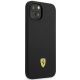 4. Etui Ferrari Silicone Metal Logo na iPhone 14 - czarne