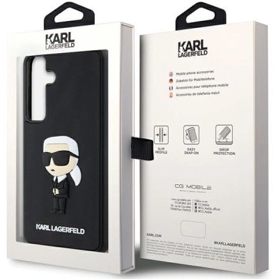 8. Etui Karl Lagerfeld 3D Rubber Ikonik na Samsung Galaxy S24+ - czarne