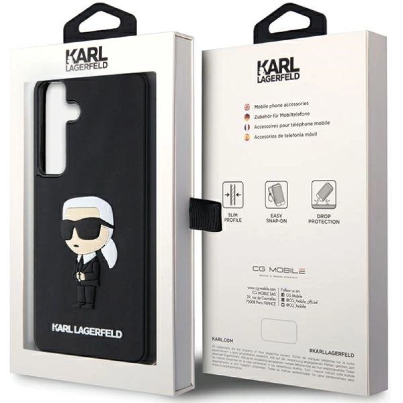 8. Etui Karl Lagerfeld 3D Rubber Ikonik na Samsung Galaxy S24+ - czarne