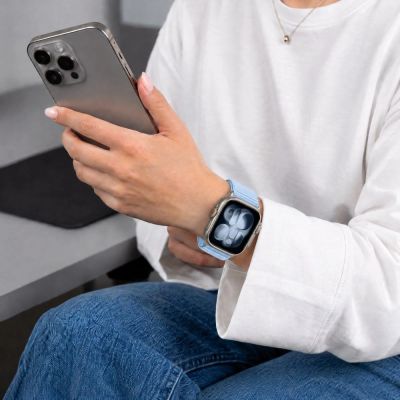 5. Pasek Tech-Protect NylonLoop na Apple Watch 44 / 45 / 46 / 49 mm - jasnoniebieski