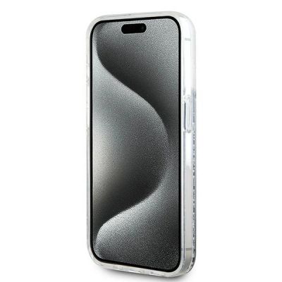 5. Etui Karl Lagerfeld Liquid Glitter Choupette Head MagSafe na iPhone 15 Pro Max - przezroczyste