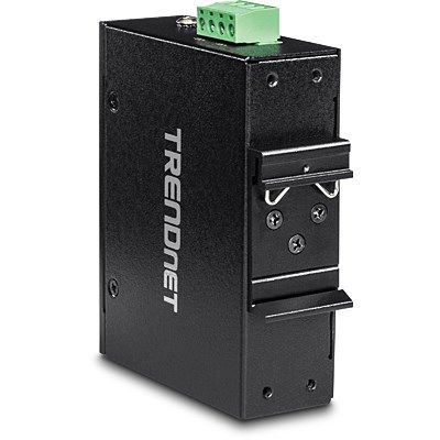 5. TRENDnet TI-SG104 - Rozgałęźnik PoE (do montażu na szynie DIN) - 95 Watt - Złącza wyjściowe: 1