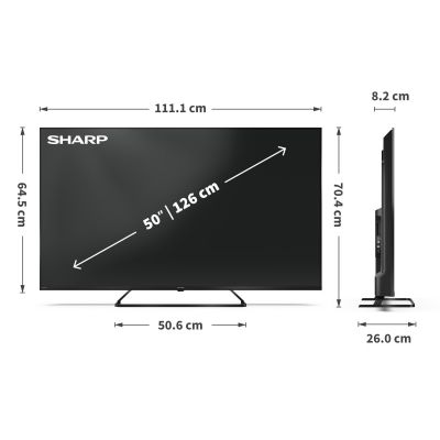 8. Sharp 50HP6265E Telewizor 127 cm (50") 4K Ultra HD Smart TV Wi-Fi Czarny