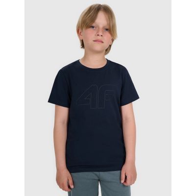 T-shirt regular z nadrukiem chłopięcy 4F 4FJRMM00TTSHM3255-31S