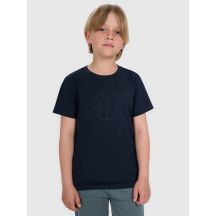 T-shirt regular z nadrukiem chłopięcy 4F 4FJRMM00TTSHM3255-31S