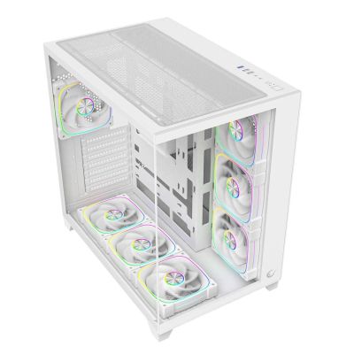 3. RAMPAGE OBUDOWA PC ZE SZKŁEM HARTOWANYM SEALITE 7X WENTYLATOR ARGB PWM WHITE