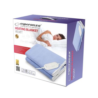 3. ESPERANZA KOC ELEKTRYCZNY POLAR VELVET NIEBIESKI EHB001