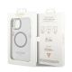 8. Etui Guess Metal Outline MagSafe na iPhone 14 - srebrne