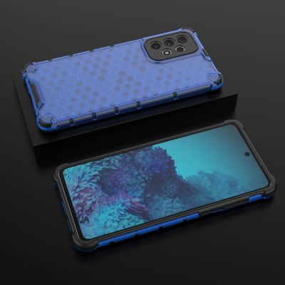 19. Honeycomb etui pancerny pokrowiec z żelową ramką Samsung Galaxy A73 niebieski