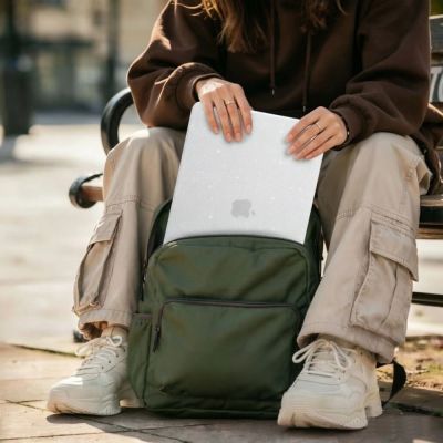 5. Etui Tech-Protect SmartShell na MacBook Neo 13" 2026 -przezroczysto-brokatowe