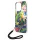 5. Etui Guess Flower Strap na iPhone 14 Pro - niebieskie