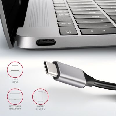 6. Axagon HMC-6H4A stacja dokująca Przewodowa USB 3.2 Gen 1 (3.1 Gen 1) Type-C Czarny, Szary