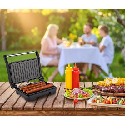 13. ELDOM GRILL KONTAKTOWY GK110 800W CZARNO-SREBRNY