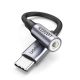 3. Adapter Ugreen AV161 do słuchawek mini jack 3,5 mm (żeński) / USB-C (męski) 10 cm - czarny