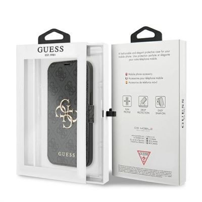 7. Etui Guess 4G Big Metal Logo na iPhone 13 Pro Max 6,7" - szare