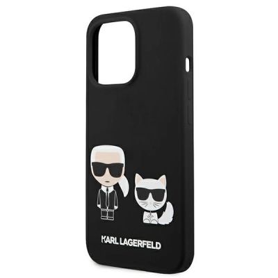 6. Etui Karl Lagerfeld Silicone Karl&Choupette na iPhone 13 Pro / iPhone 13 - czarne