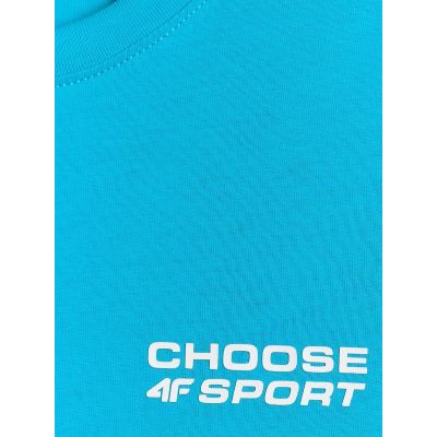 6. T-shirt regular z nadrukiem chłopięcy 4F 4FJRSS26TTSHM3832-33S