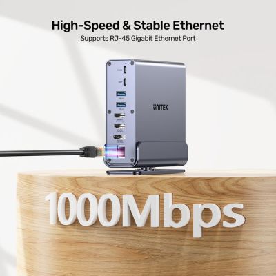 12. Unitek Uniwersalna stacja dokująca DisplayLink 4K x3