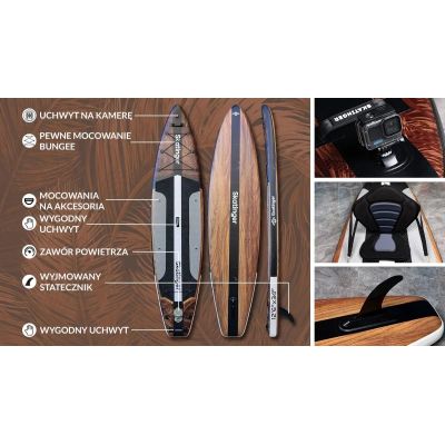 2. Deska SUP SKATINGER Waverider 380x86x16 Touring