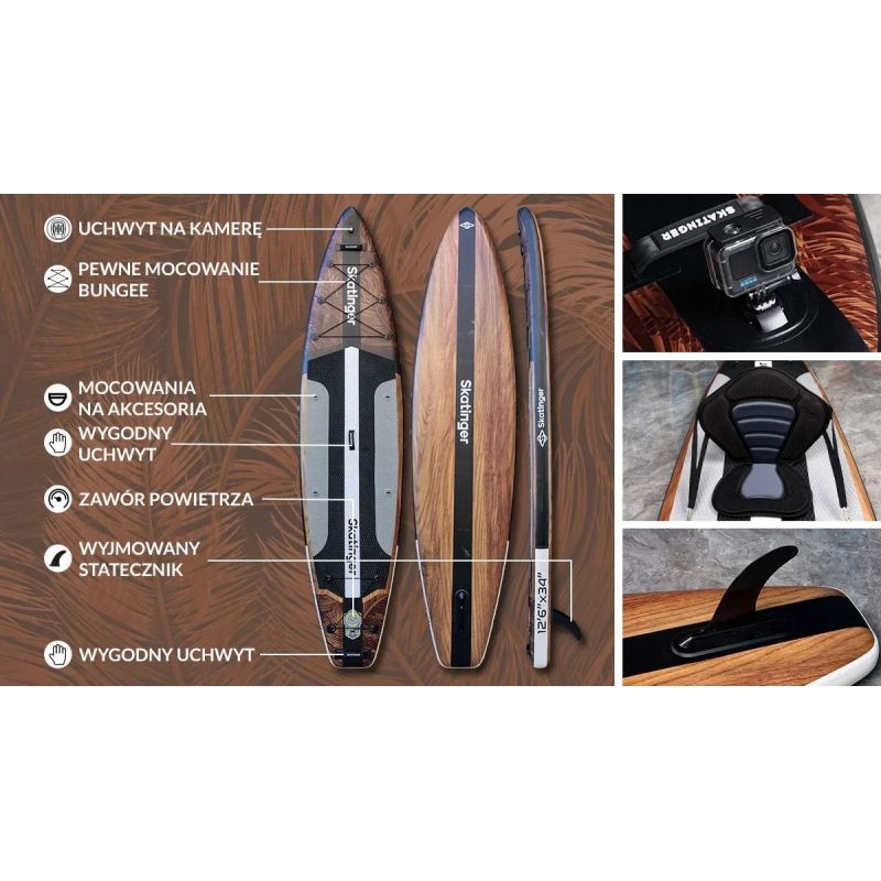 2. Deska SUP SKATINGER Waverider 380x86x16 Touring