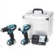 2. MAKITA CLX224X zestaw narzędzi akumulatorowych COMBO DF333D wiertarko-wkrętarka 30Nm + TD110D zakrętarka udarowa 110Nm 1/4 CXT 12V 2x 1,5Ah walizka