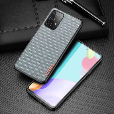 2. Dux Ducis Fino etui pokrowiec pokryty nylonowym materiałem Samsung Galaxy A72 4G szary